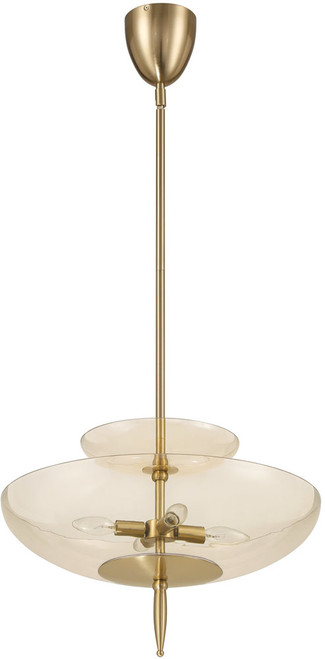 Thesis Lighting 207782A Fiorello Contemporary Brushed Gold Hanging Pendant Light 