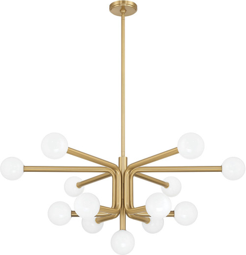 Thesis Lighting 207354A Stockholm Modern Champagne Gold LED Chandelier Light 