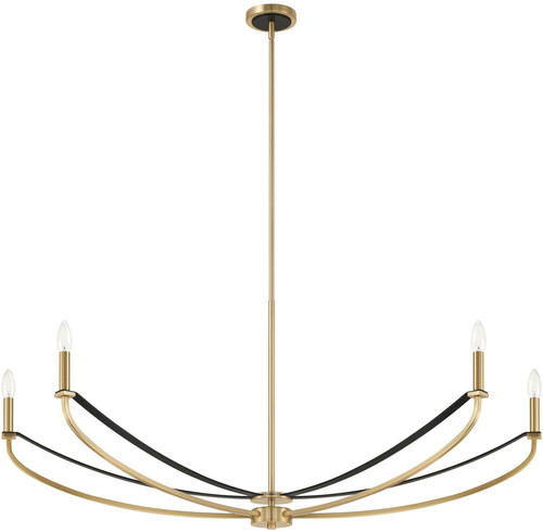 Thesis Lighting 207372A Sussex Contemporary Champagne Gold / Black Ceiling Chandelier 