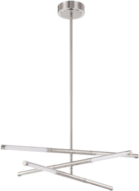 Thesis Lighting 207284A Overture Contemporary Polished Nickel LED Chandelier Lamp 