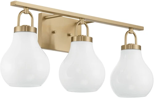 Thesis Lighting 207856A Mansfield Modern Champagne Gold 3-Light Bathroom Lighting 
