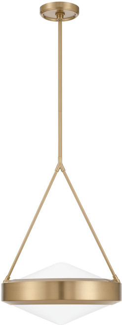 Thesis Lighting 207424A Agate Modern Champagne Gold / Opal Pendant Lighting Fixture 