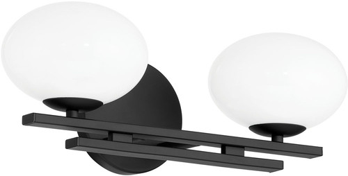 Thesis Lighting 207391A Julep Contemporary Matte Black LED 2-Light Bath Lighting 