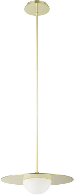 Thesis Lighting 207408A Solstice Contemporary Polished Brass LED 16" Hanging Light 