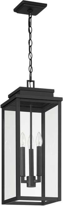 Thesis Lighting 207747A Hillside Contemporary Textured Black 9" Outdoor Ceiling Light Pendant 
