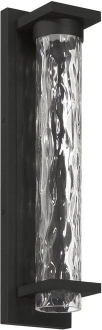 Thesis Lighting 207732A Lionel Contemporary Textured Black LED 20" Outdoor Wall Light Sconce 