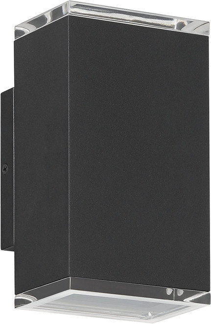 Thesis Lighting 207738A Jasper Contemporary Textured Black LED 8" Outdoor Wall Lighting 