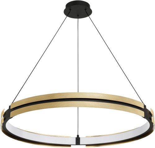 Thesis Lighting 207774A Grazia Contemporary Matte Black / Brushed Gold LED 36" Hanging Light 