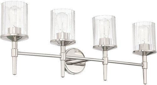 Thesis Lighting 207699A Andrea Modern Polished Nickel 4-Light Bath Light Fixture 