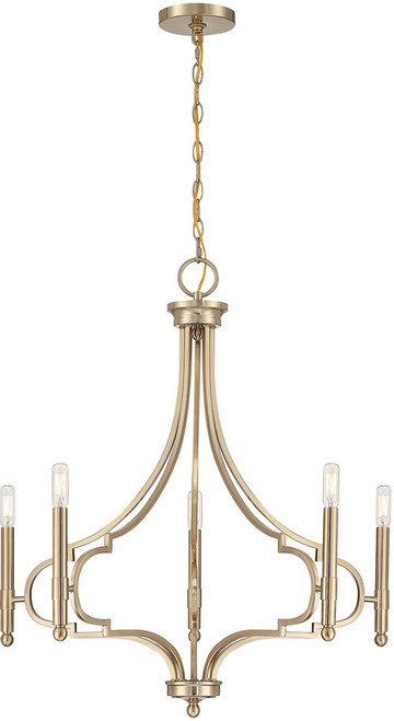 Savoy House 1-5999-5-127 Woodlawn Noble Brass Chandelier Lighting 