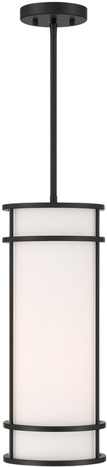 Savoy House 7-5699-1-89 Porter Modern Matte Black Mini Drum Drop Lighting Fixture 