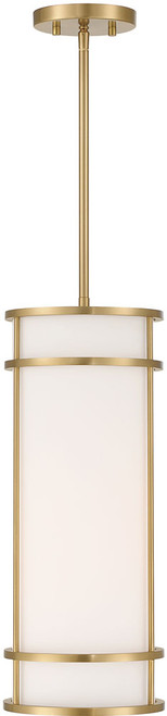 Savoy House 7-5699-1-322 Porter Modern Warm Brass Mini Drum Drop Ceiling Lighting 