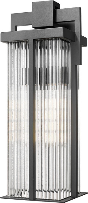 Z-Lite 5031B-BK Fortis Modern Sand Black 23.5" Outdoor Wall Mounted Lamp 