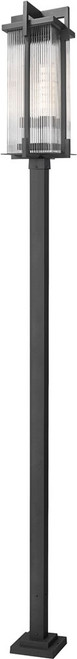 Z-Lite 5031PHXLS-536P-BK Fortis Contemporary Sand Black 126.5" Exterior Post Light 