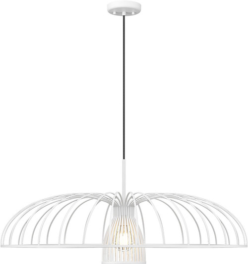Z-Lite 623P35-TXWH Valencia Contemporary Texture White 35" Hanging Lamp 