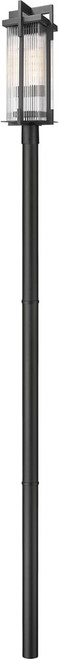 Z-Lite 5031PHBR-5009P96-BK Fortis Contemporary Sand Black 120" Outdoor Lamp Post Light 