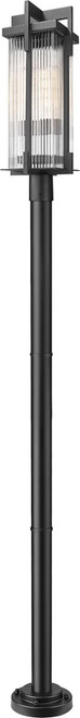 Z-Lite 5031PHBR-5012P-BK Fortis Modern Sand Black 99" Exterior Lighting Post Light 