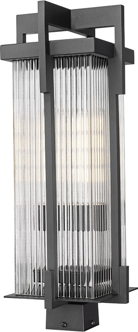 Z-Lite 5031PHBS-BK Fortis Modern Sand Black 25.5" Exterior Post Light 