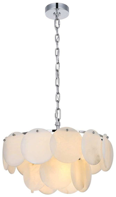 Elegant Lighting 1010D20C-11ST Charlotte Contemporary Chrome 20" Pendant Hanging Light 