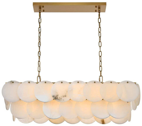 Elegant Lighting 1010D36SG-11ST Charlotte Satin Gold Kitchen Island Lighting 