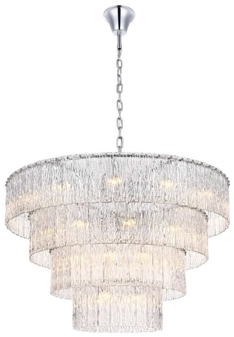 Elegant Lighting 1015D40C-03GL Georgina Contemporary Chrome 40" Drop Lighting 