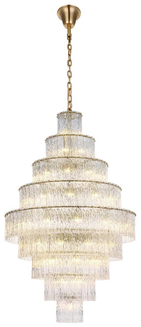 Elegant Lighting 1015G40SG-03GL Georgina Satin Gold 40" Entryway Light Fixture 