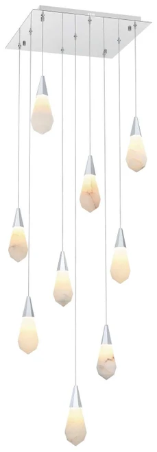 Elegant Lighting 1013S20C-22ST Amora Contemporary Crystal Chrome LED Multi Lighting Pendant 