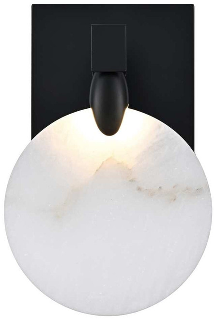 Elegant Lighting 1012W6BK-11ST Avery Modern Crystal Black LED Lighting Sconce 