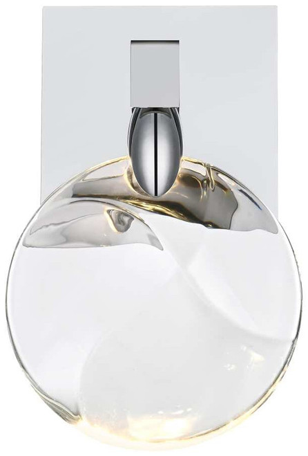 Elegant Lighting 1012W6C-01CR Avery Contemporary Crystal Chrome LED Wall Light Fixture 