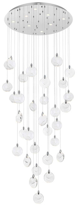 Elegant Lighting 1012G42C-01CR Avery Modern Crystal Chrome LED Multi Ceiling Pendant Light 