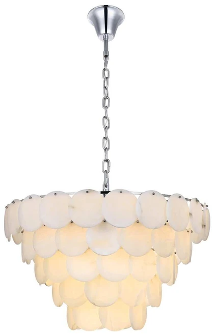 Elegant Lighting 1010G36C-11ST Charlotte Modern Chrome 36.5" Pendant Hanging Light 