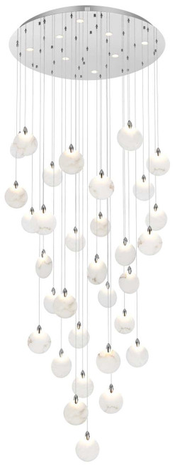 Elegant Lighting 1012G42C-11ST Avery Contemporary Chrome LED Multi Hanging Light 