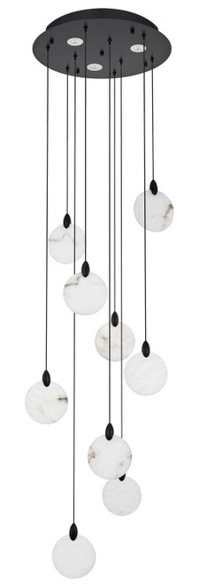 Elegant Lighting 1012D20BK-11ST Avery Modern Black LED Multi Drop Lighting 