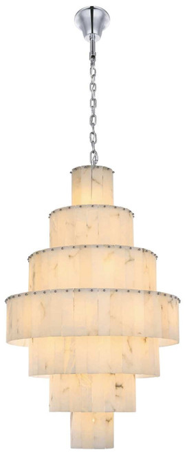 Elegant Lighting 1015G32C-33ST Georgina Chrome 32" Foyer Light Fixture 