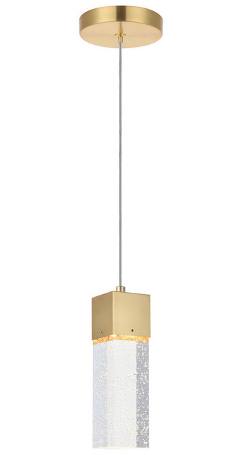 Elegant Lighting 5300D4G Novastella Contemporary Crystal Gold LED Mini Drop Ceiling Lighting 