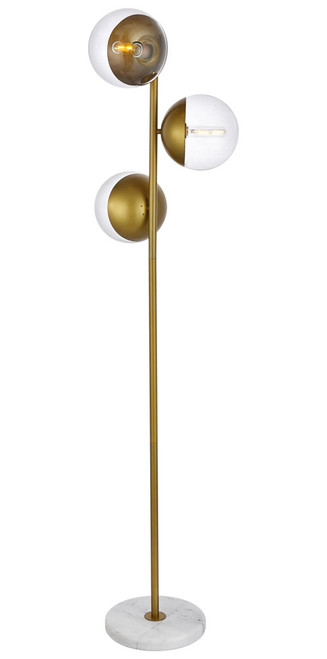 Elegant Lighting LD6163BR Eclipse Modern Brass Lighting Floor Lamp 