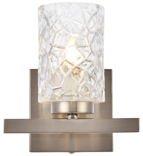Elegant Lighting LD7025W7SN Cassie Modern Satin Nickel Light Sconce 