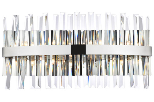 Elegant Lighting 6200W24C Serephina Contemporary Crystal Chrome 8-Light Bathroom Lighting Fixture 