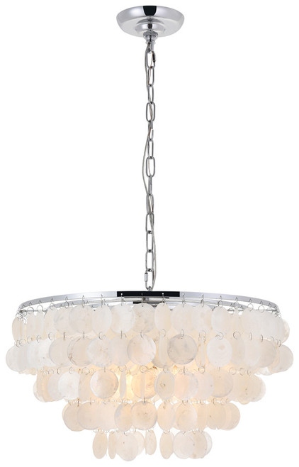 Elegant Lighting LD5050D20C Selene Nautical Chrome 20" Pendant Lighting 