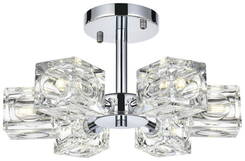 Elegant Lighting LD920F14C Lyra Contemporary Chrome Home Ceiling Lighting 