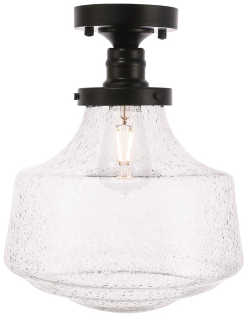 Elegant Lighting LD6240BK Lyle Retro Black 11" Home Ceiling Lighting 