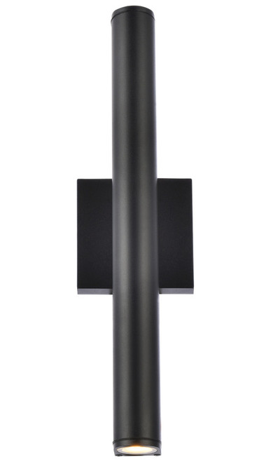 Elegant Lighting LDOD4008BK Raine Contemporary Black LED Exterior Sconce Lighting 