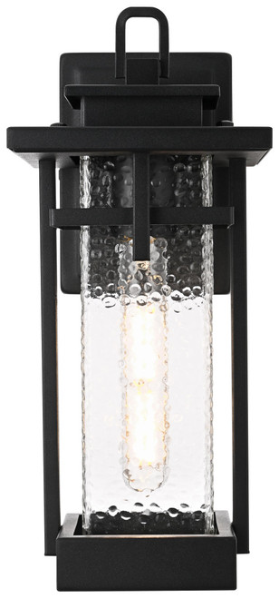 Elegant Lighting OD320W14BK Cambria Contemporary Black Outdoor Wall Sconce 