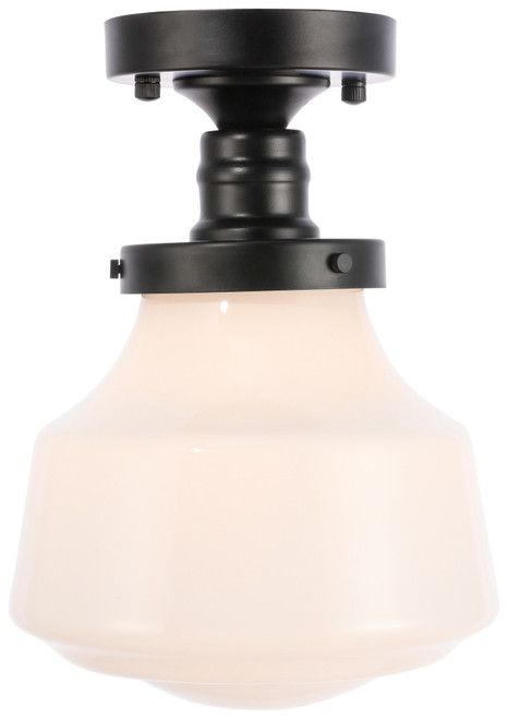 Elegant Lighting LD6249BK Lyle Vintage Black 8" Ceiling Lighting 