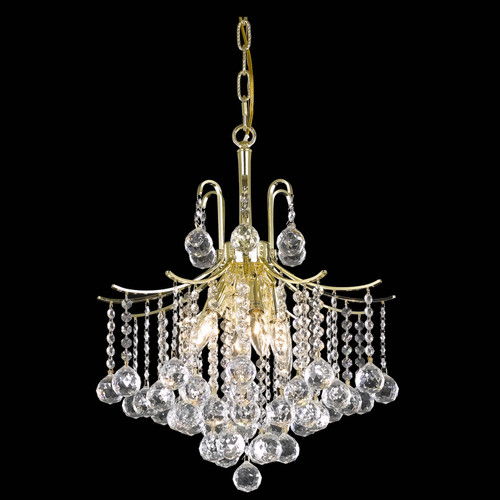 Elegant Lighting LD8200D17G Amelia Crystal Gold Lighting Pendant 