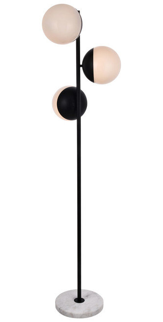 Elegant Lighting LD6158BK Eclipse Contemporary Black Floor Lighting 