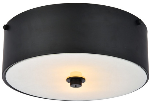 Elegant Lighting LD6024 Hazen Modern Flat Black Ceiling Light 