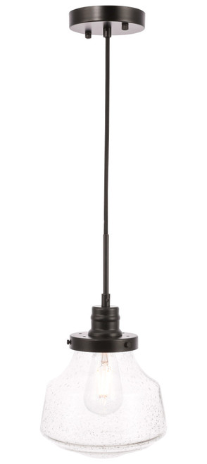 Elegant Lighting LD6252BK Lyle Vintage Black 8" Mini Drop Ceiling Lighting 