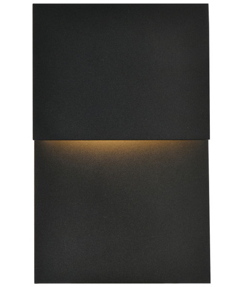 Elegant Lighting LDOD4029BK Raine Contemporary Black LED Exterior Light Sconce 