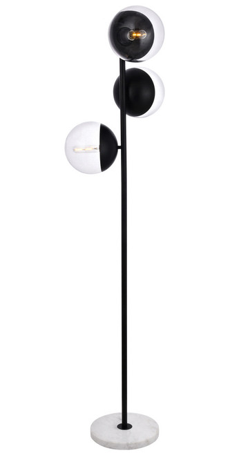 Elegant Lighting LD6159BK Eclipse Modern Black Floor Lighting 